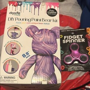 DIY Pouring Paint Bear Kit - Purple